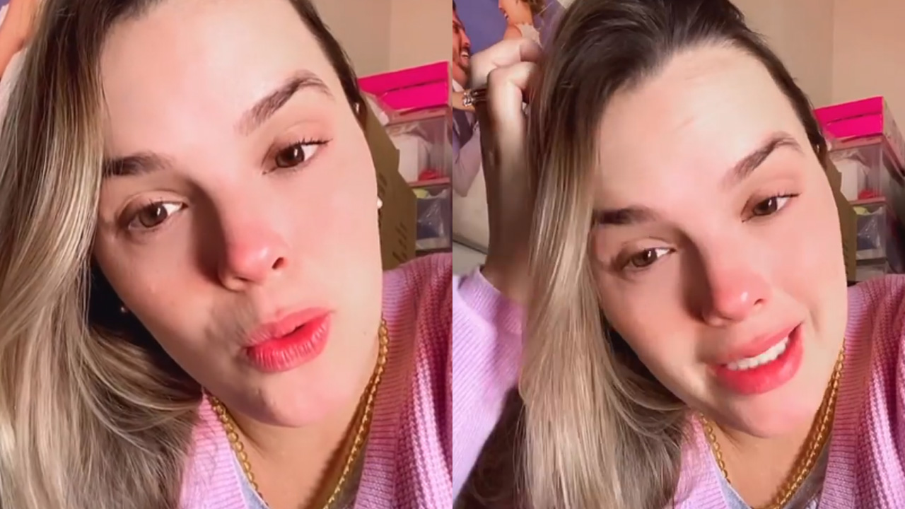 Thaeme Mariôto se apavora ao encontrar filha passando mal durante a noite: “Não estava conseguindo respirar”