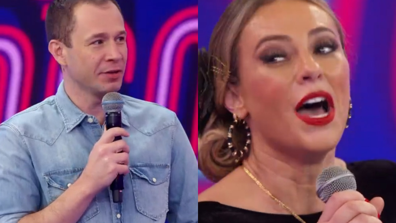 Ao vivo, Tiago Leifert provoca Paolla Oliveira no ‘Super Dança dos Famosos’ sobre novo namoro e solta: “Sou fofoqueiro”
