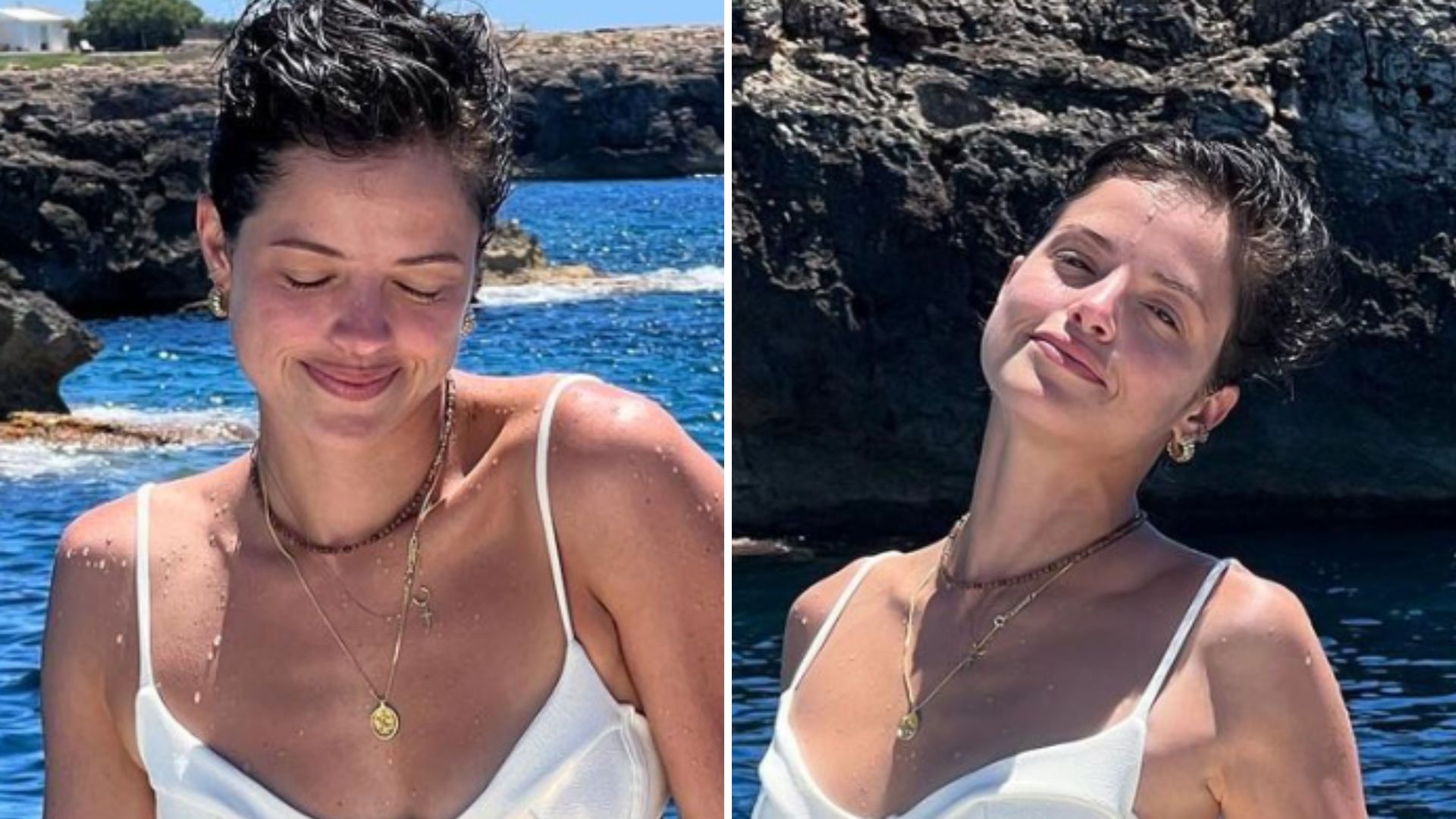 Ao natural, Agatha Moreira posa de biquíni branco com calcinha supercavada: “Perfeita”