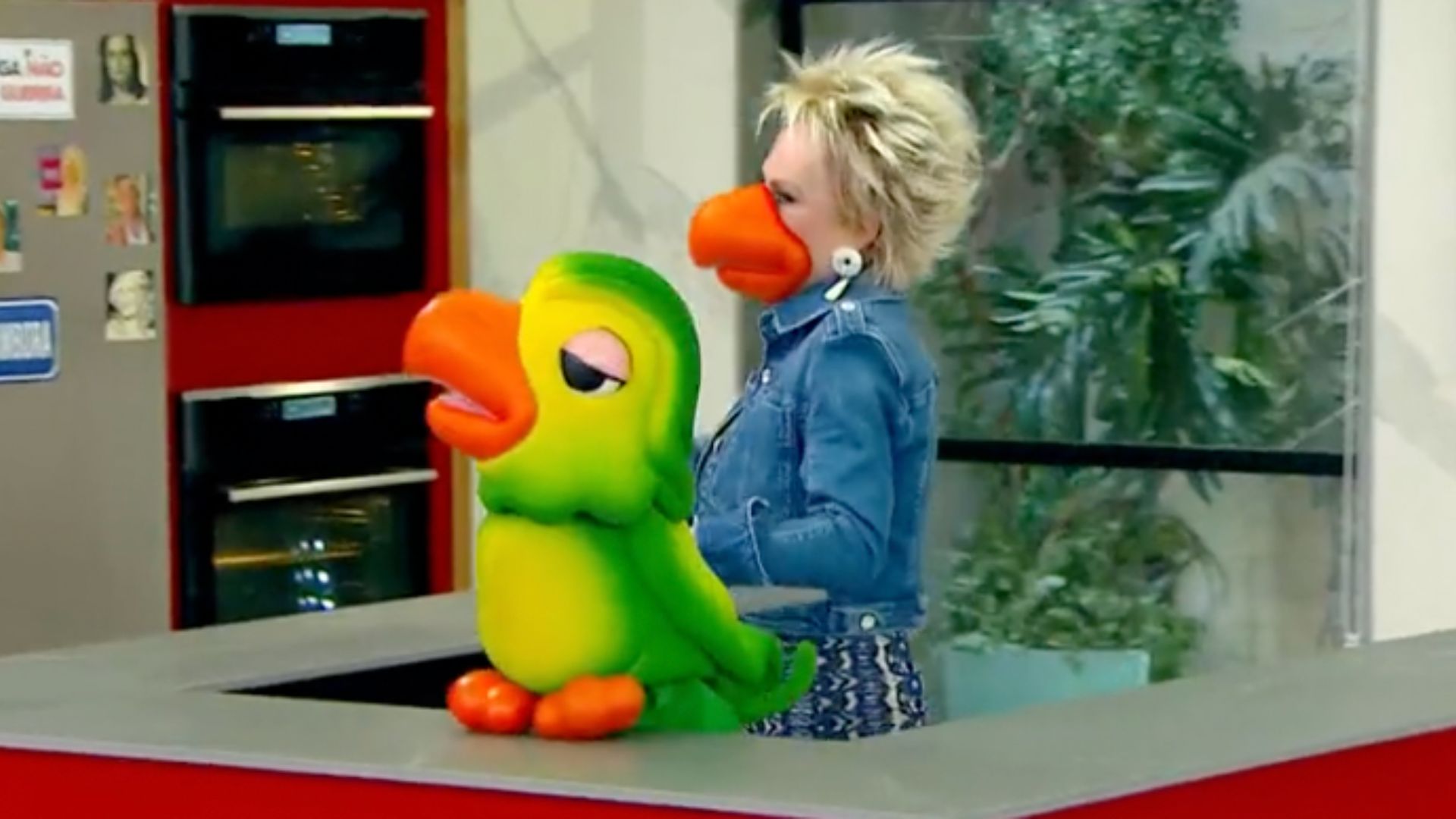 Ana Maria Braga sela a paz com Louro Mané e surge com bico de papagaio: “A gente se ama”