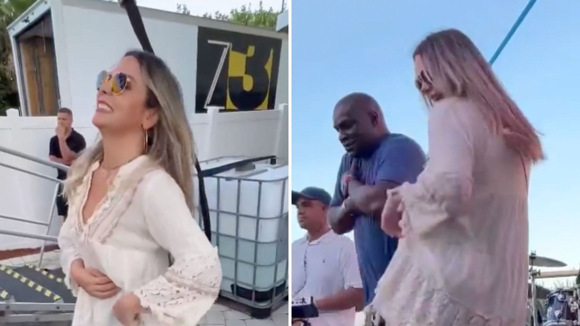 Histórico! Carla Perez reencontra Jacaré, sobe no palco e dança coladinha: “Meu irmão”