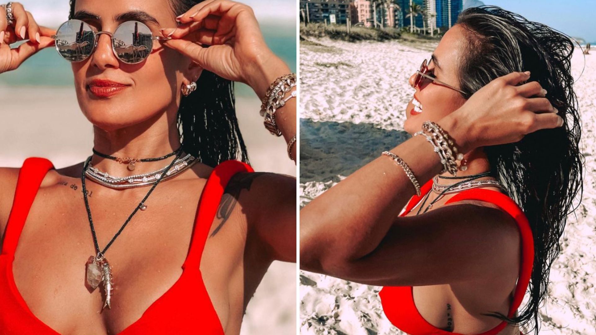 Eita! Carol Peixinho posa de biquíni, dá close na calcinha e Thiaguinho deixa comentário ousado