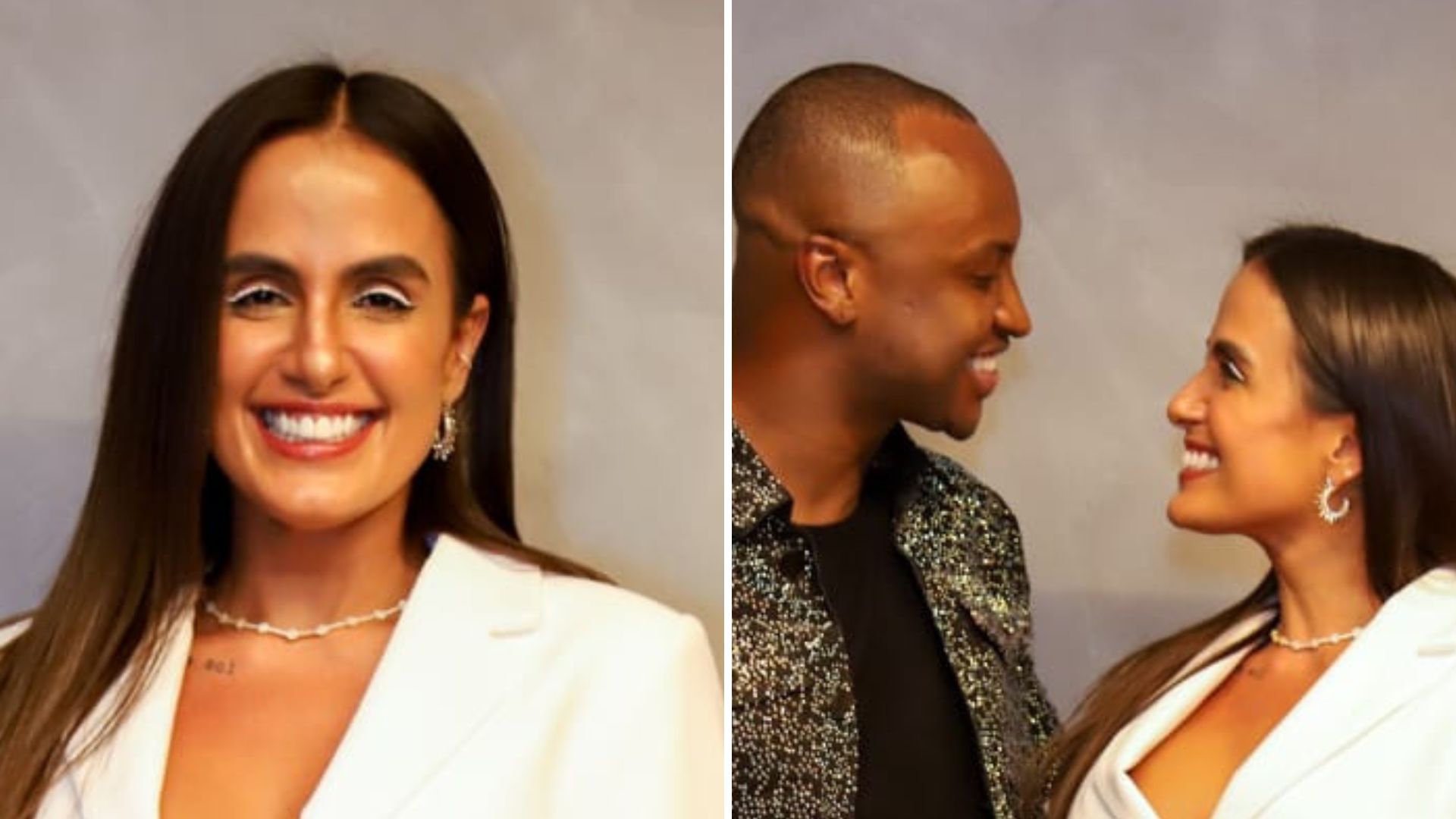 Sem sutiã, Carol Peixinho rouba a cena com look sexy em show do namorado, Thiaguinho