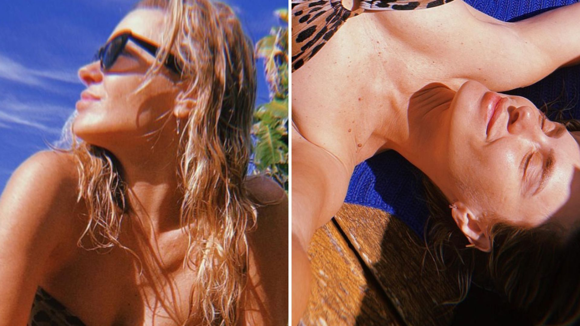 Aos 43 anos, Carolina Dieckmann exibe ângulos indiscretos ao posar com biquíni sem alças