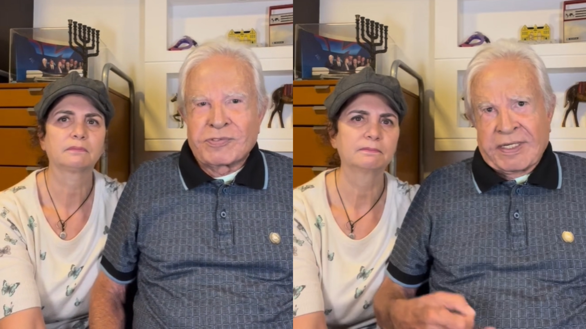Esposa de Cid Moreira rebate acusações dos filhos do jornalista: “Estão alucinados”