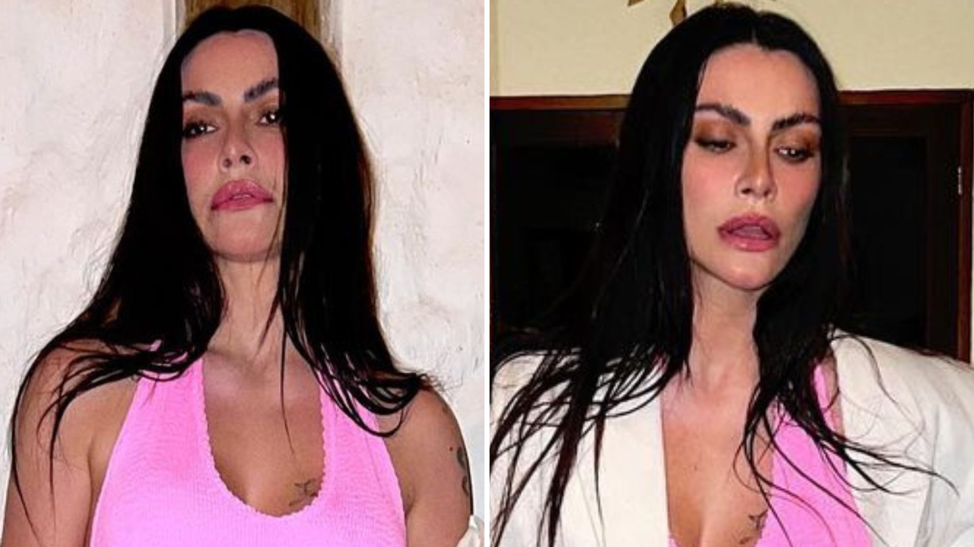 Cleo surge mais magra com vestido curtíssimo em plena lua de mel: “Deusa”