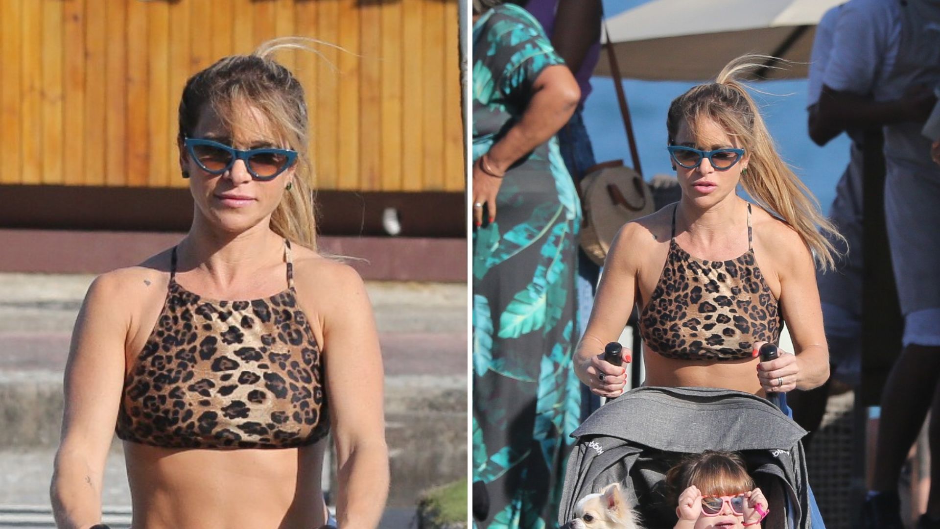 Olha o estilo! Filha de Dany Bananinha surge de óculos escuros em passeio com a mamãe
