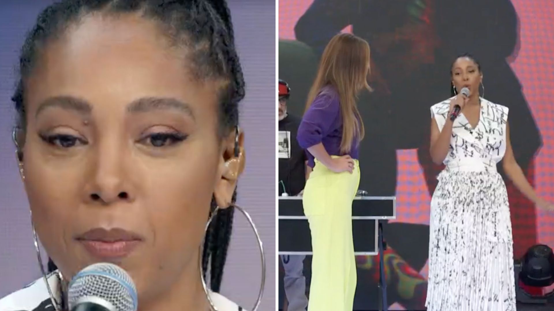 Negra Li quebra o protocolo no ‘Encontro’ e surpreende Patrícia Poeta: “Não me sentia”