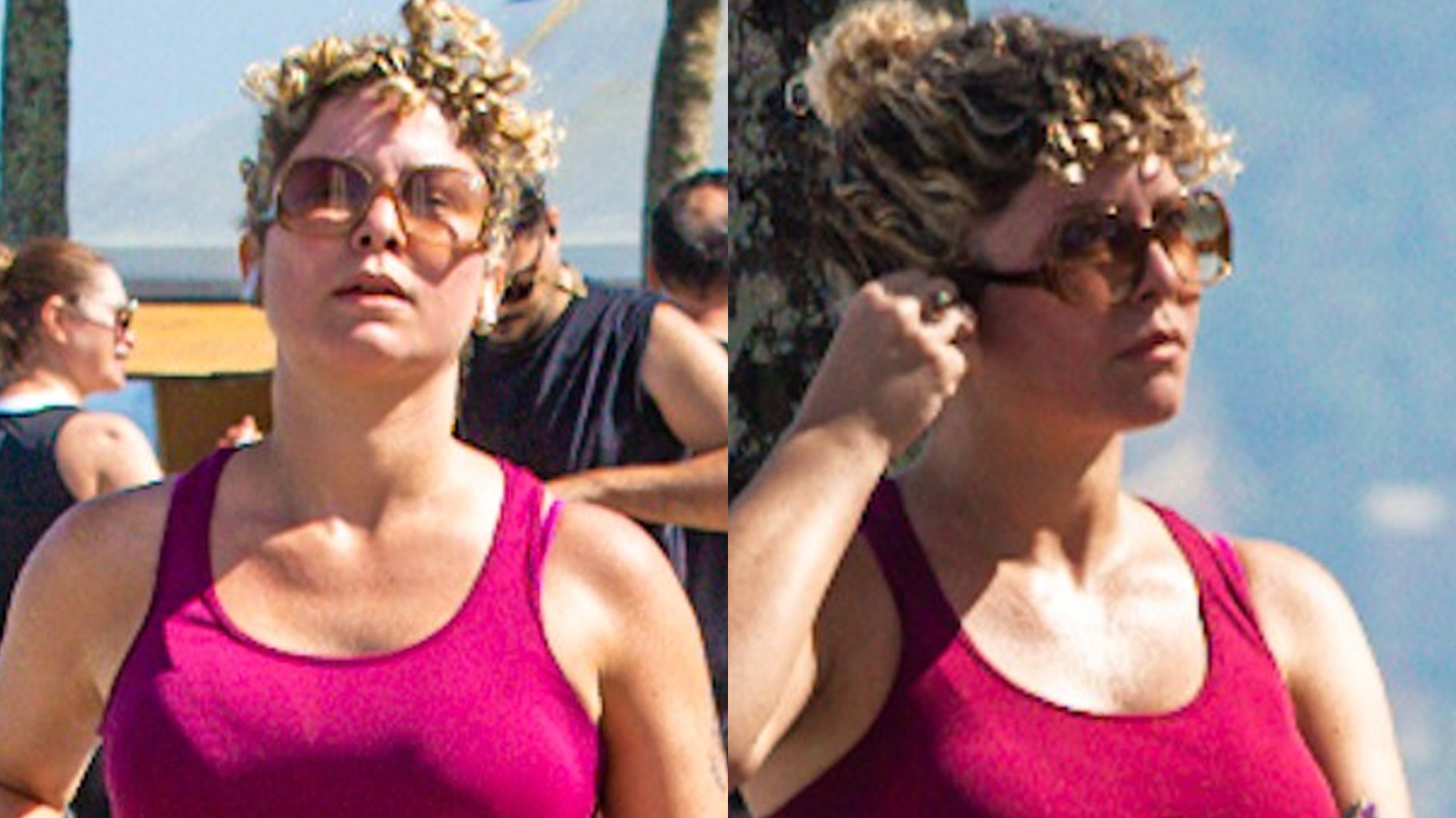 Ex-Paquita Bárbara Borges corre na praia e atrai olhares aos 43 anos
