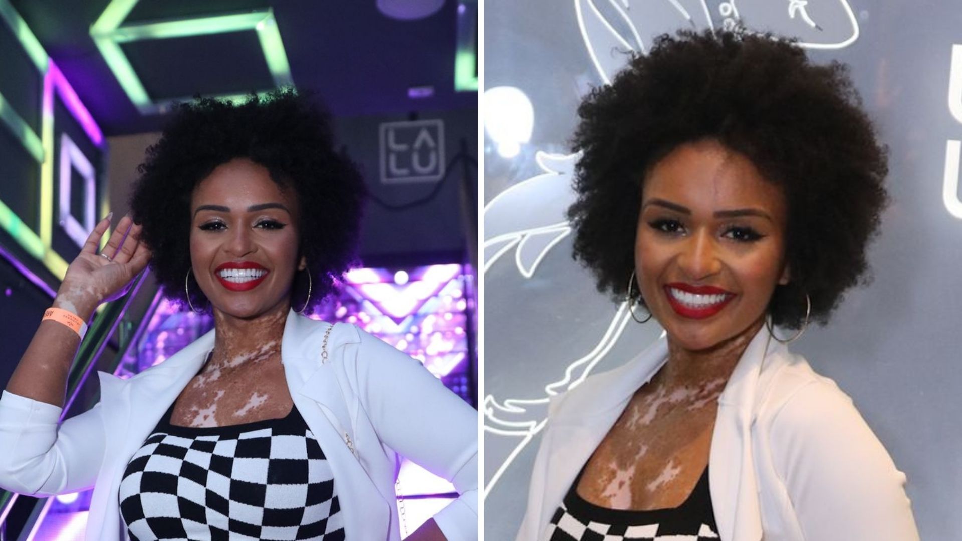 Soltinha, ex-BBB Natália Deodato exibe suas curvas ao ir à balada de minissaia curtíssima e top