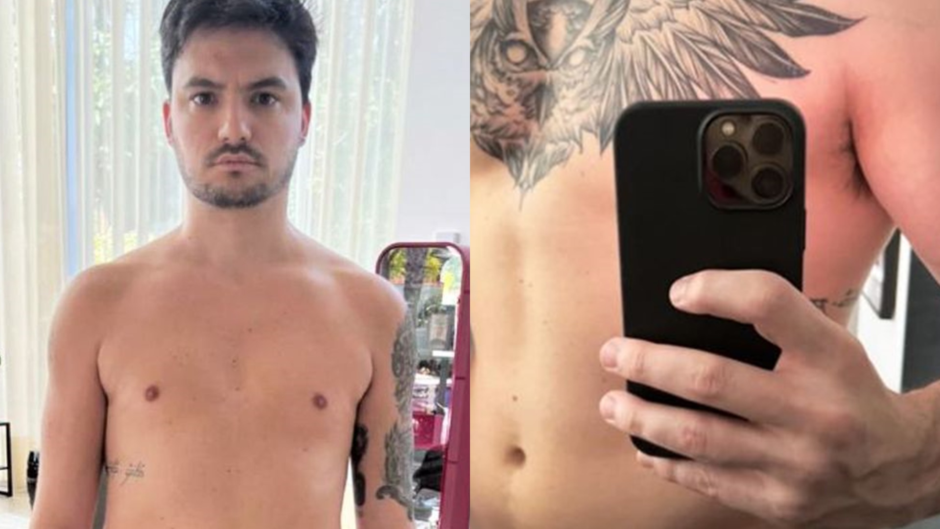 Felipe Neto deixa fãs babando ao expor evolução do corpo: “Não parei de comer pizza”