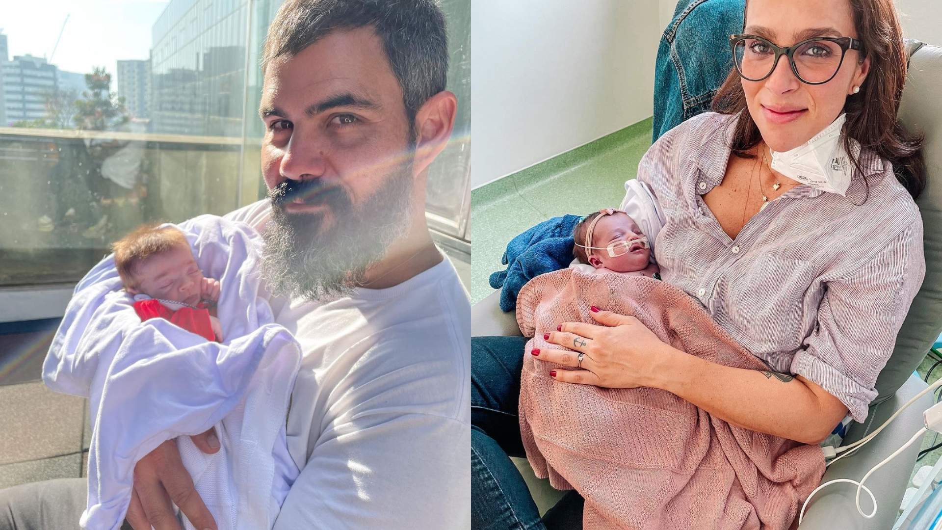 Filha de Juliano Cazarré recebe alta hospitalar e família celebra: “Continuar”