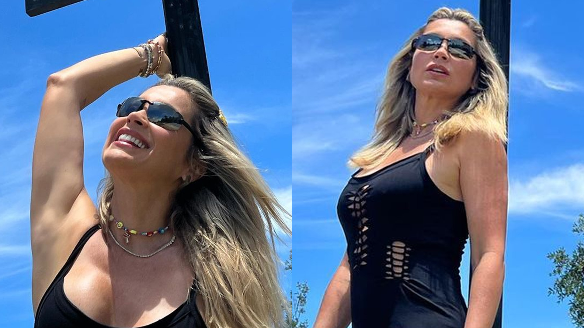 Flávia Alessandra mostra pernões com vestido minúsculo nos EUA: “De parar o trânsito”
