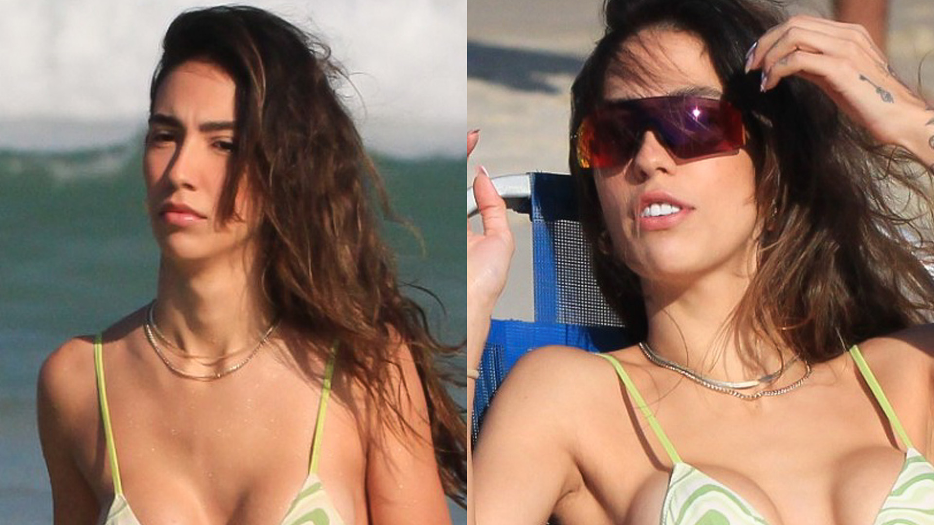 Gabi Brandt choca com corpo magérrimo ao natural em flagra na praia