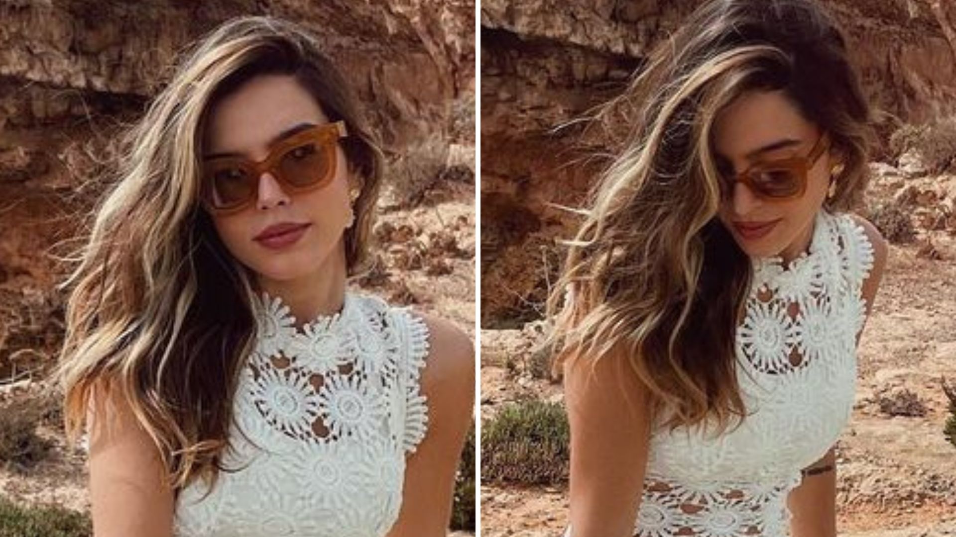 Giovanna Lancellotti exibe cinturinha marcada ao posar com vestido vazado: “Divina”
