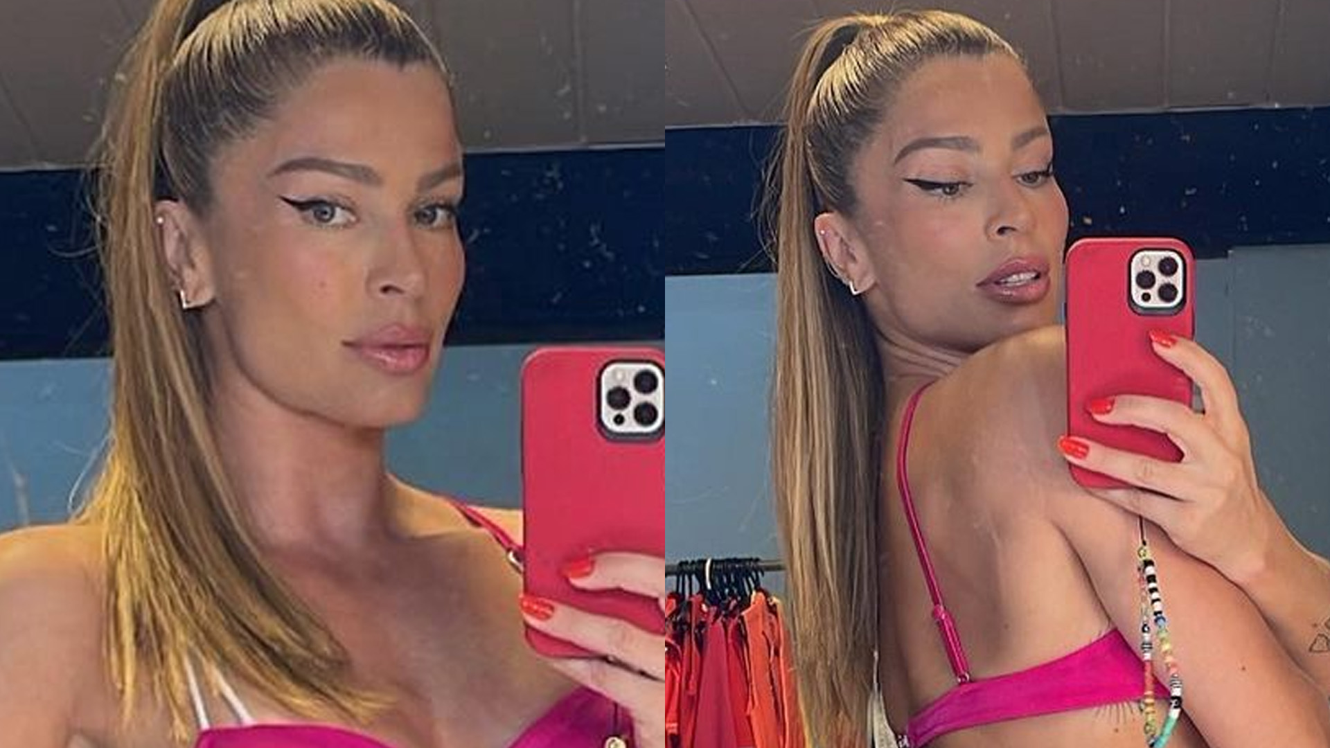 Grazi Massafera mostra frente e verso ao posar de lingerie e calça transparente: “Perfeição”
