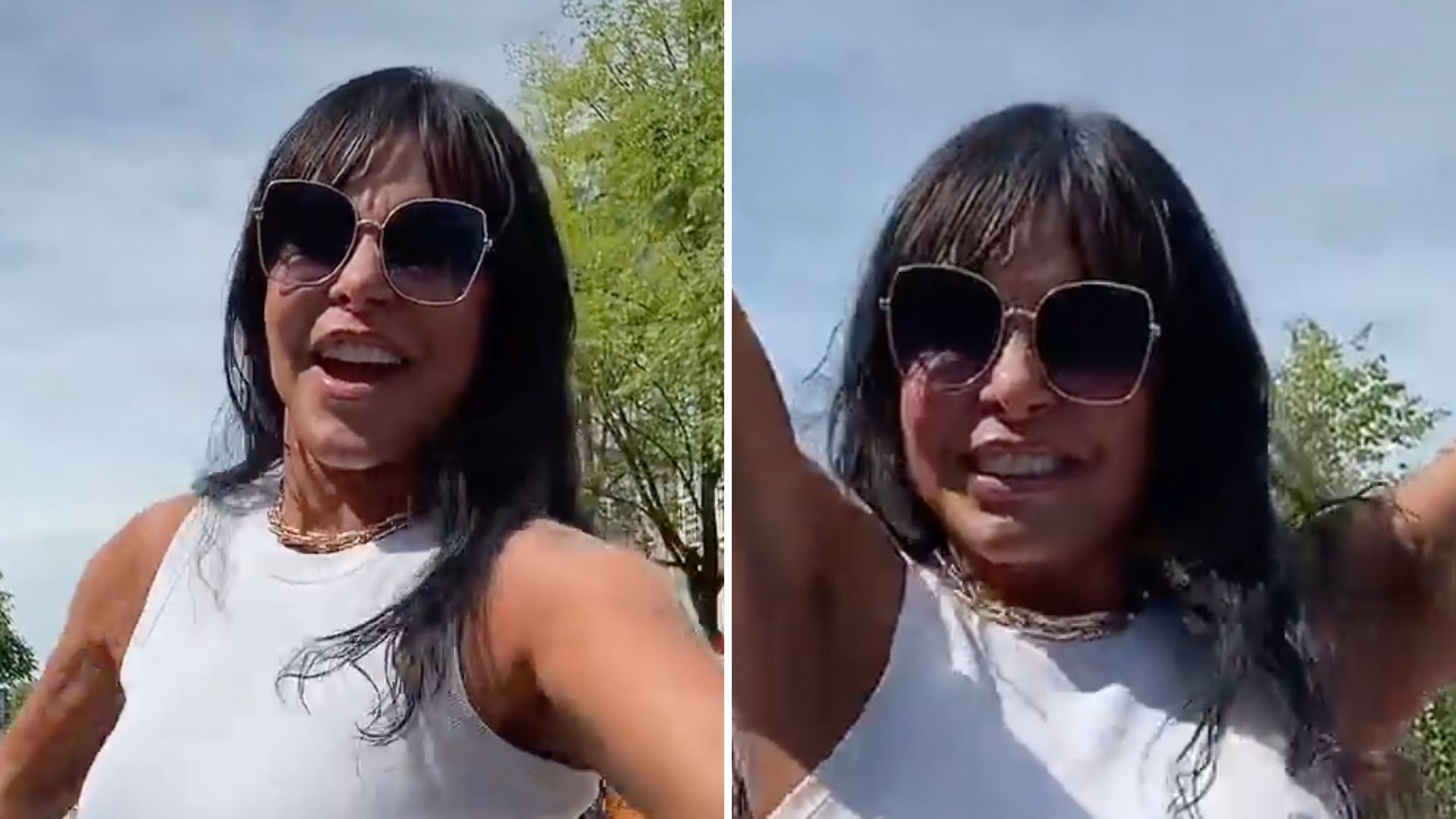 Ousada, Gretchen rebola de shortinho e blusa branca marca os mamilos: “Cadê os limites?”