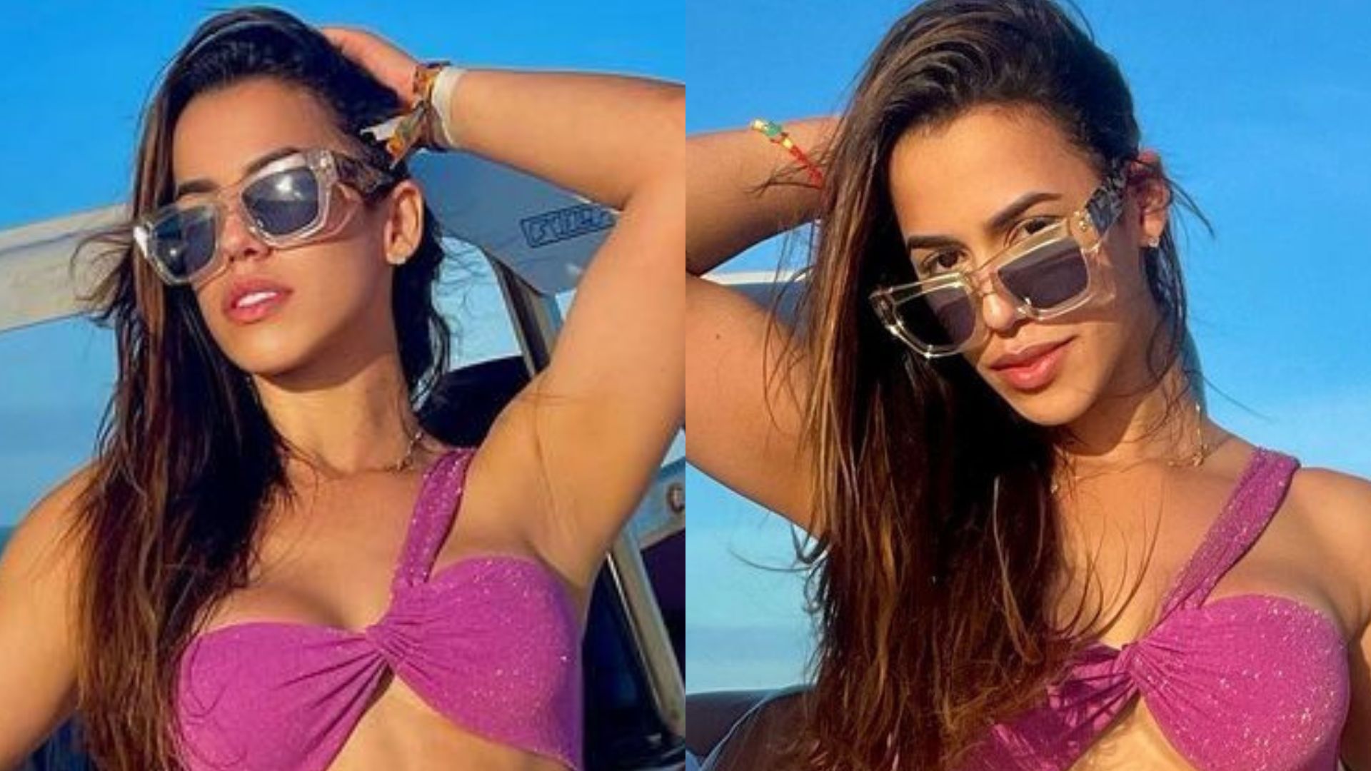 Ex-BBB Larissa Tomásia sensualiza em buggy e exibe corpo esculpido: “Sensacional”