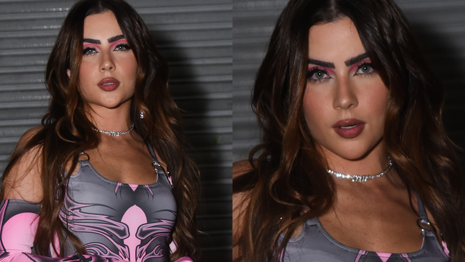 Coberta de joias, Jade Picon mostra pernões ao surgier de microvestido em festa de Luísa Sonza