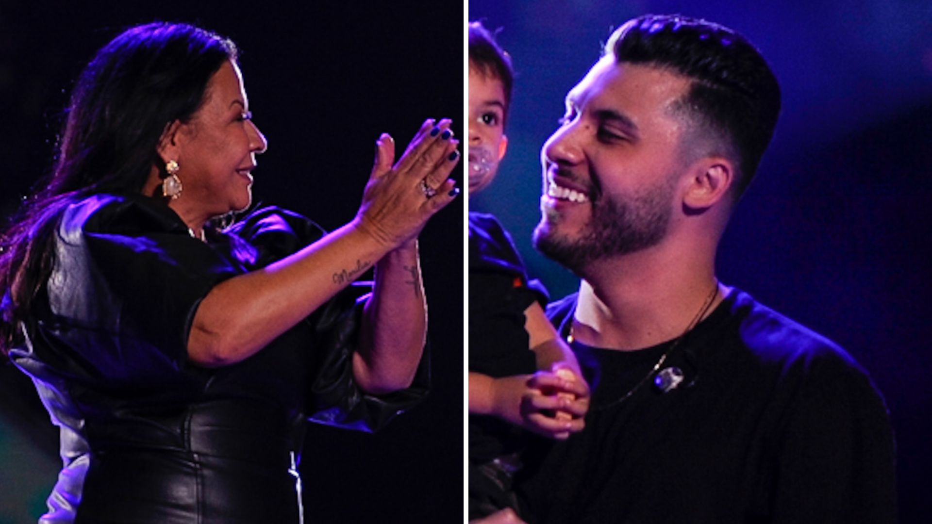 Emoção pura: levado pela avó, filho de Marília Mendonça sobe no palco ao lado do pai