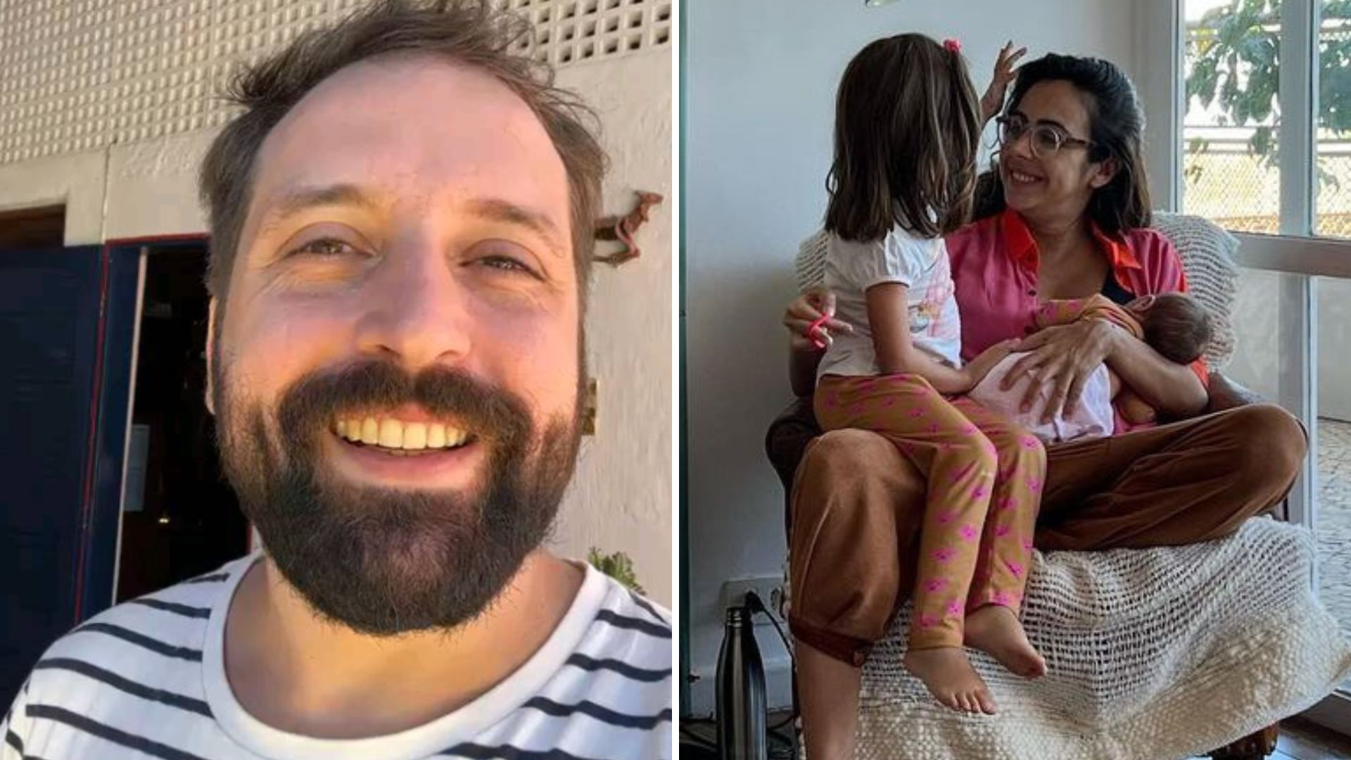 Nasce Celeste, segunda filha de Gregório Duvivier e Giovanna Nader: “Somos quatro”