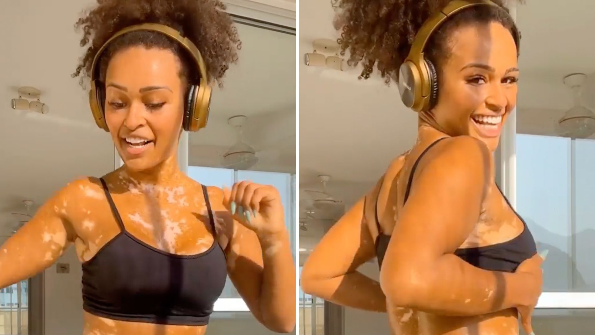 Ex-BBB Natália Deodato dança de top e minissaia e quase mostra demais: “Quebrando tudo”