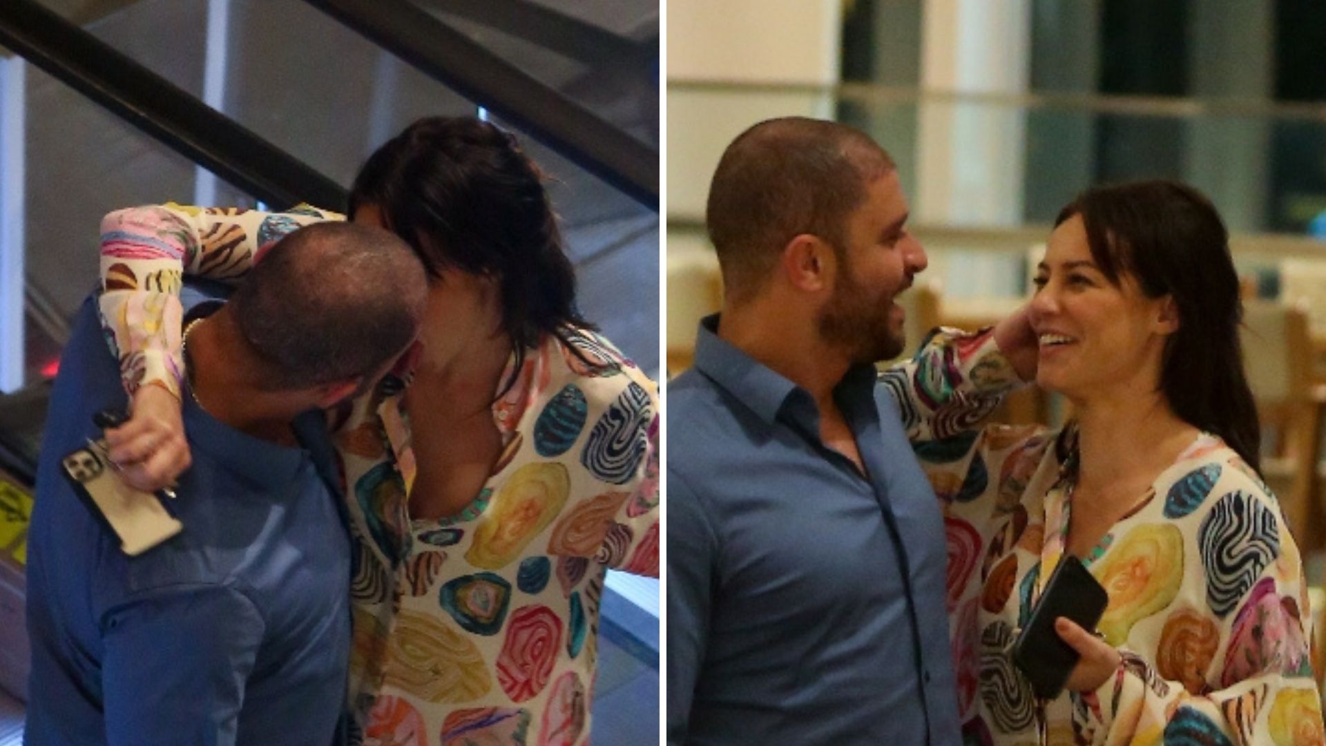 Que química! Paolla Oliveira e Diogo Nogueira são flagrados trocando beijos quentes em shopping