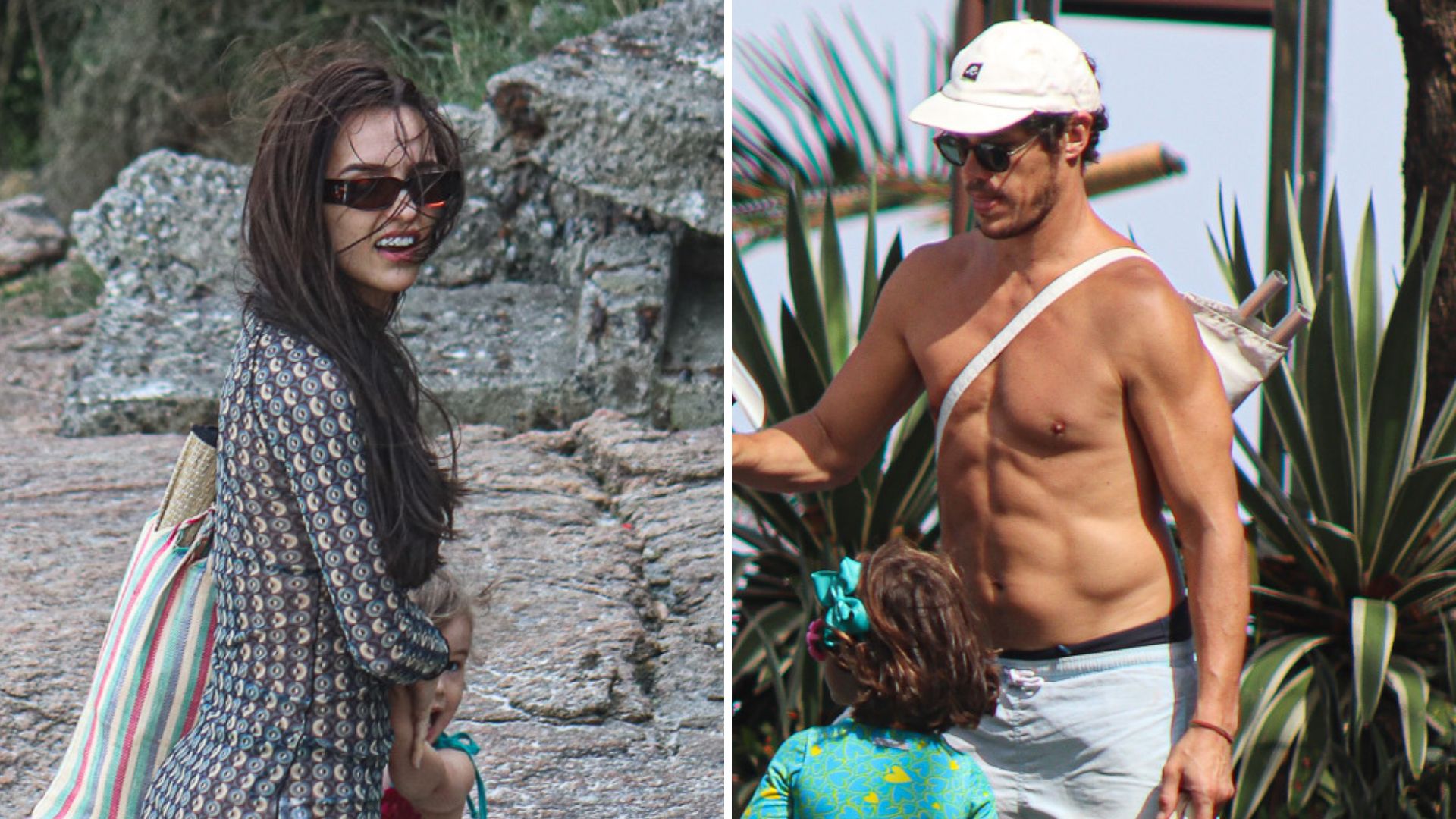 Tá rolando? Rafa Kalimann é flagrada em praia afastada acompanhada de José Loreto