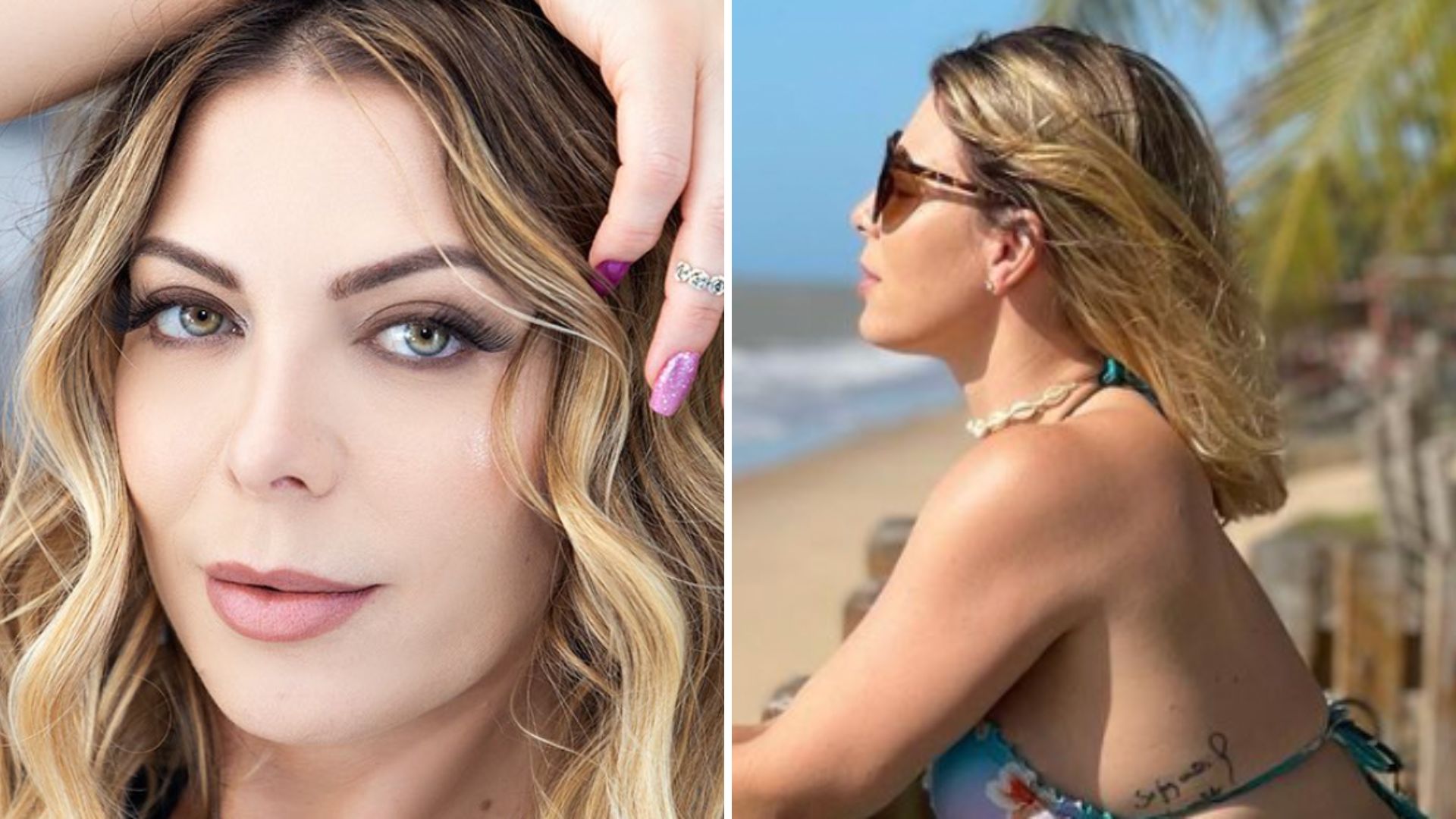 Aos 44 anos, Sheilla Mello posa de biquíni em cliques ao natural e fãs se chocam: “É real?”