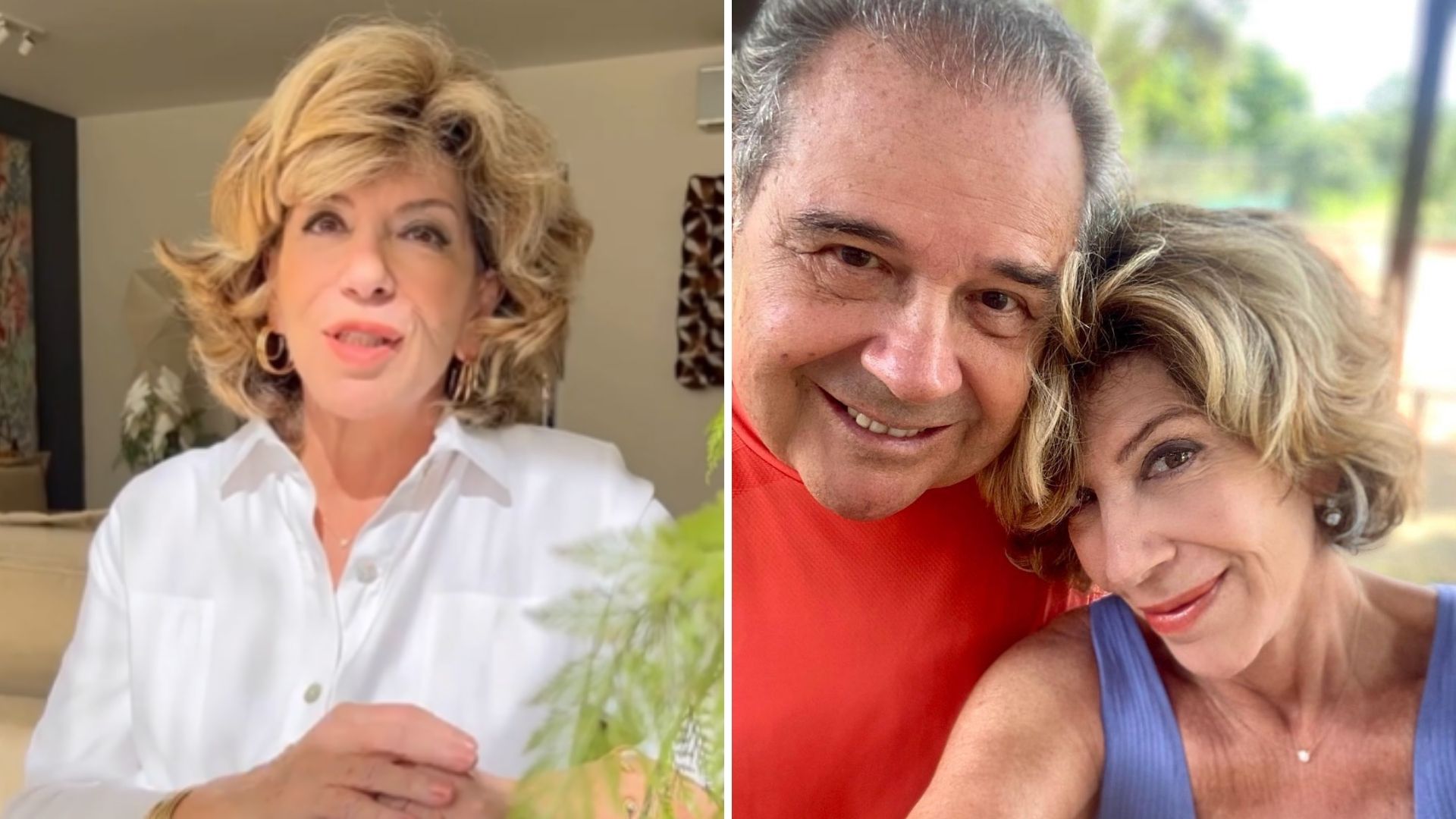 Silvia Poppovic se abala ao ver o marido em tratamento de leucemia: “Que tenha saúde”