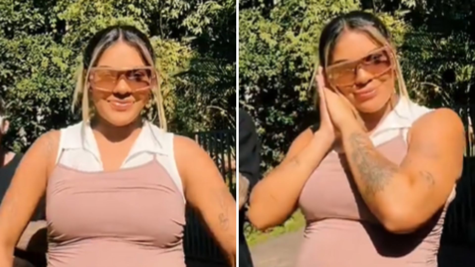 Tays Reis rebola e mostra barrigão apontando no final da gravidez: “Já vai nascer”