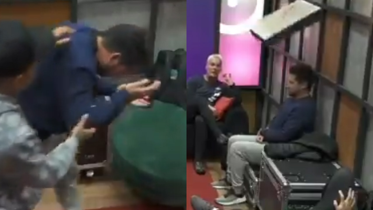 Que susto! Cenário do ‘Power Couple’ despenca na cabeça de Thiago e sertanejo é atendido por médicos: “Nossa, cortou”