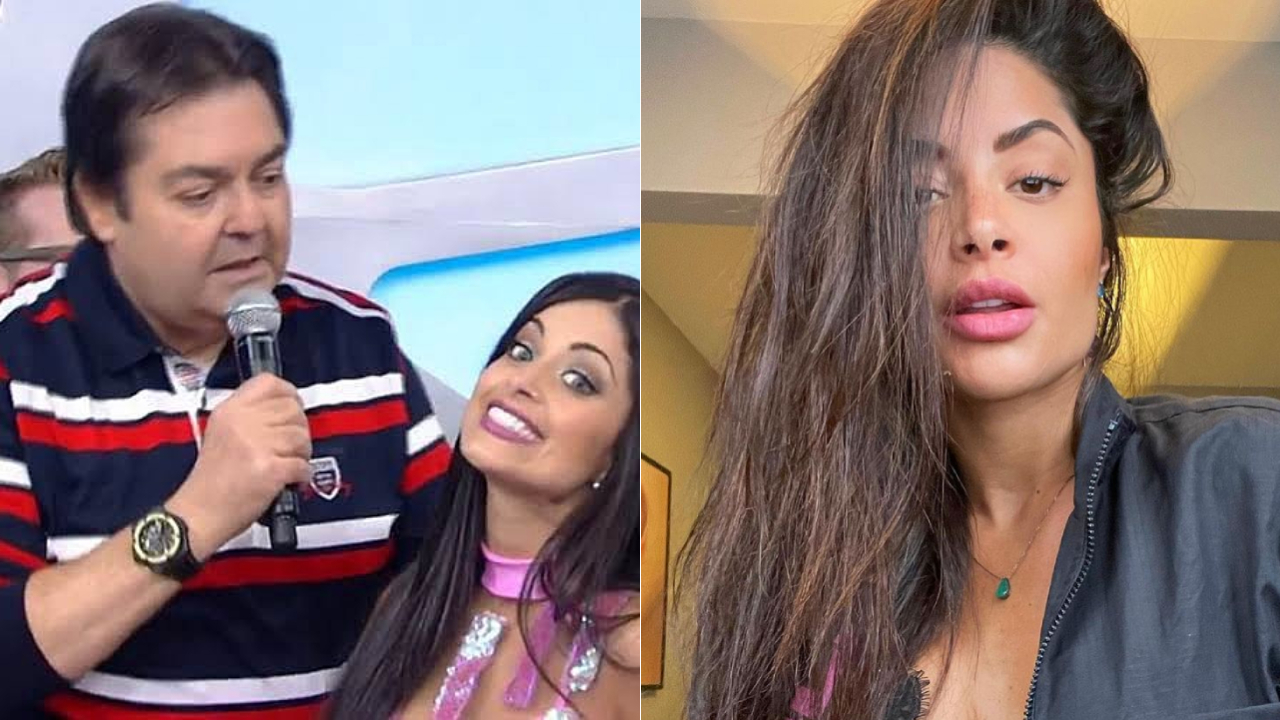 Após saída de Faustão da Globo, Aline Riscado presta homenagem ao apresentador: ”Gênio do ao vivo”