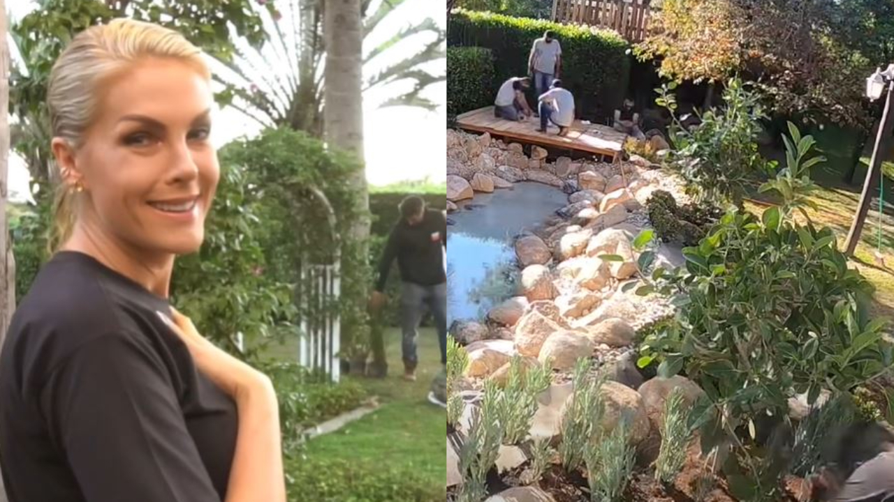Ostentação! Ana Hickmann constrói lago no quintal de sua mansão chiquérrima: “É um sonho”