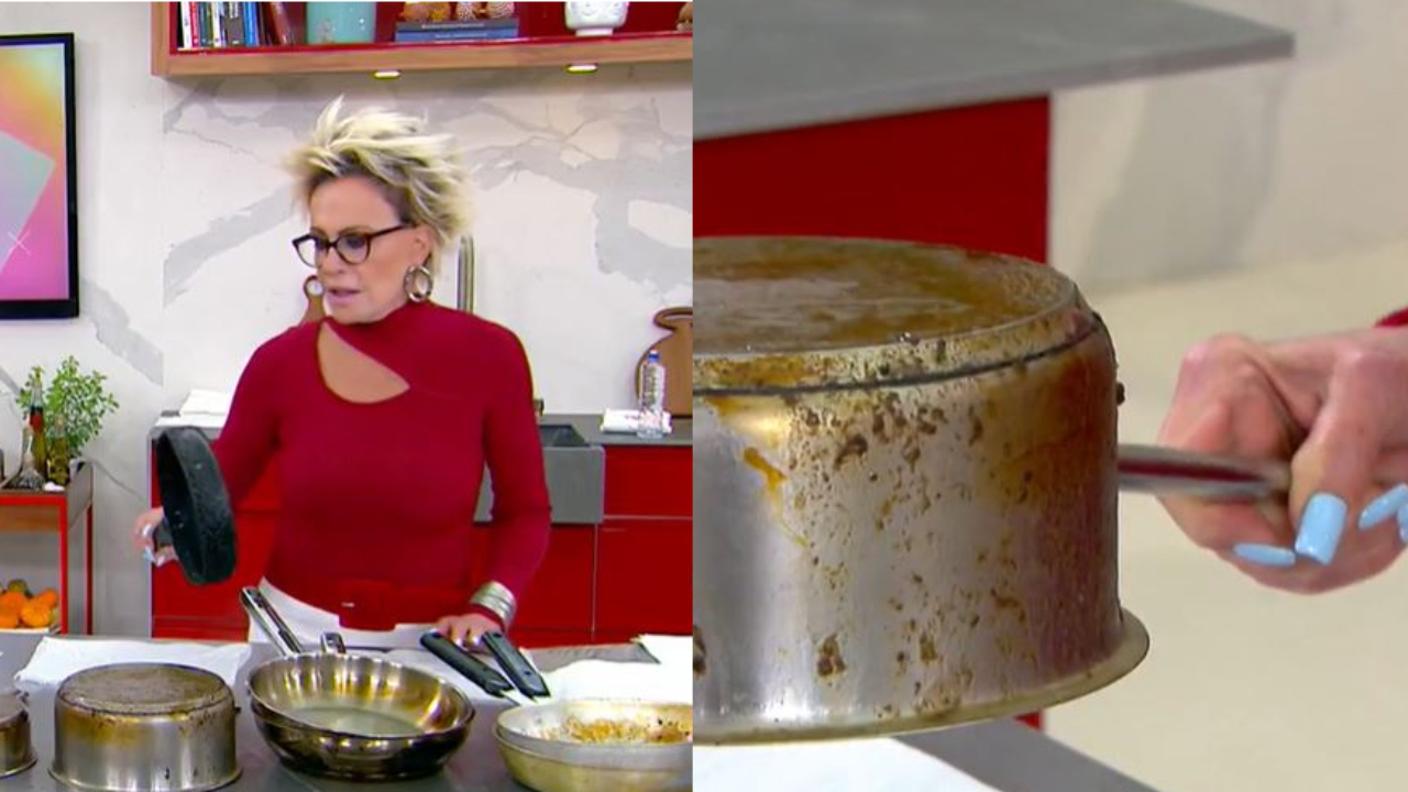 Climão? Ana Maria Braga reclama ao vivo de panela suja e deixa indireta: “Não quero falar palavrão”