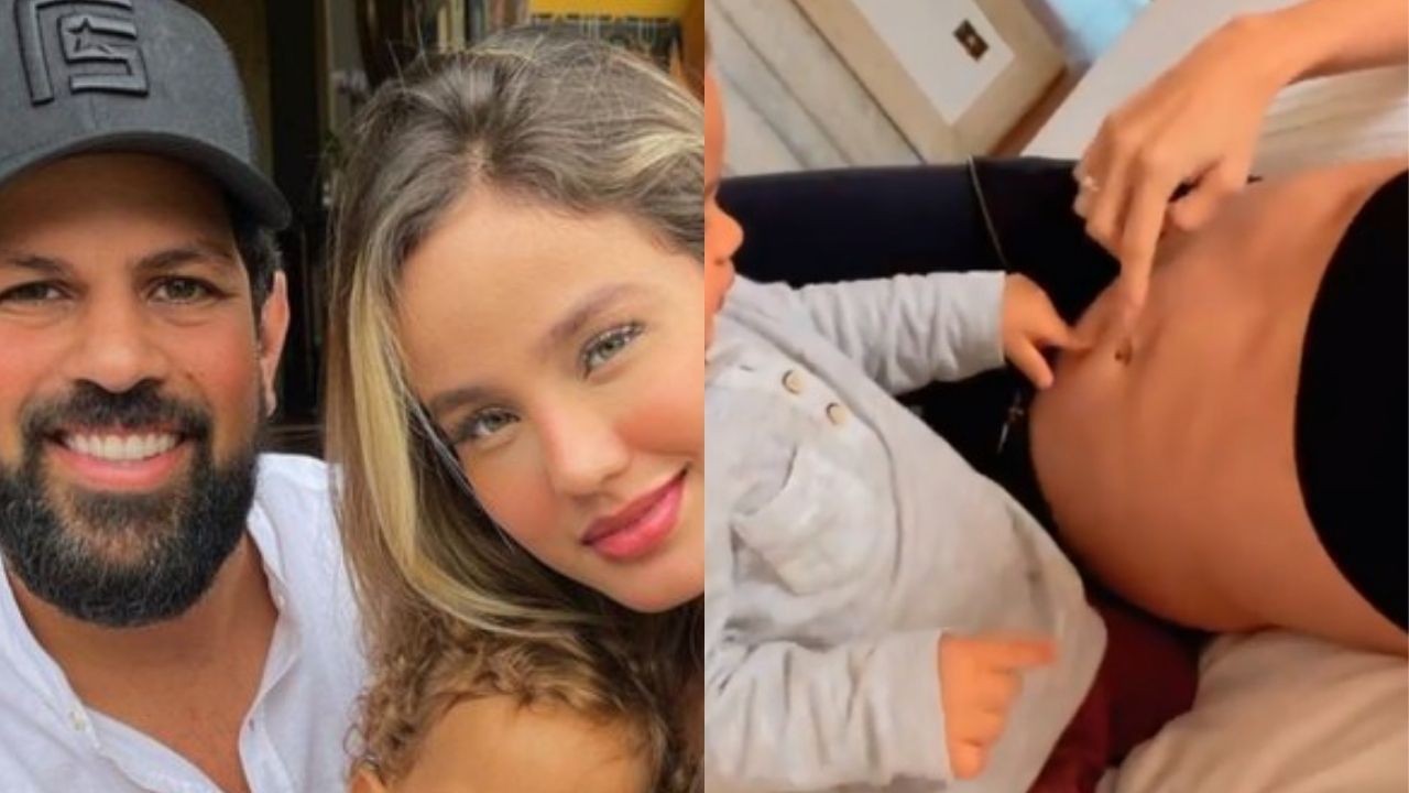 Grávida pela segunda vez, Biah Rodrigues explode o fofurômetro ao mostrar filho acariciando a barriga: “Tô morrendo”