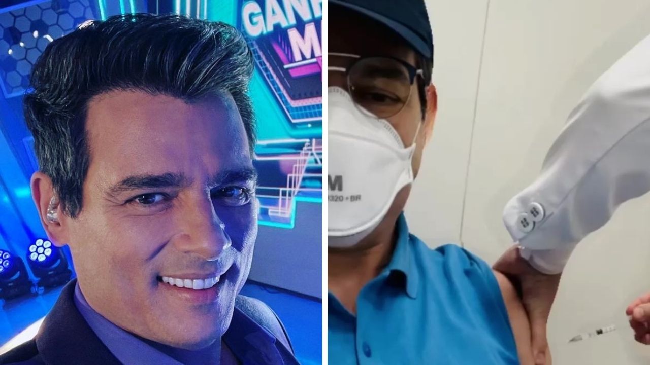 Celso Portiolli toma a primeira dose da vacina contra a Covid-19 e comemora: “Emoção e alívio”