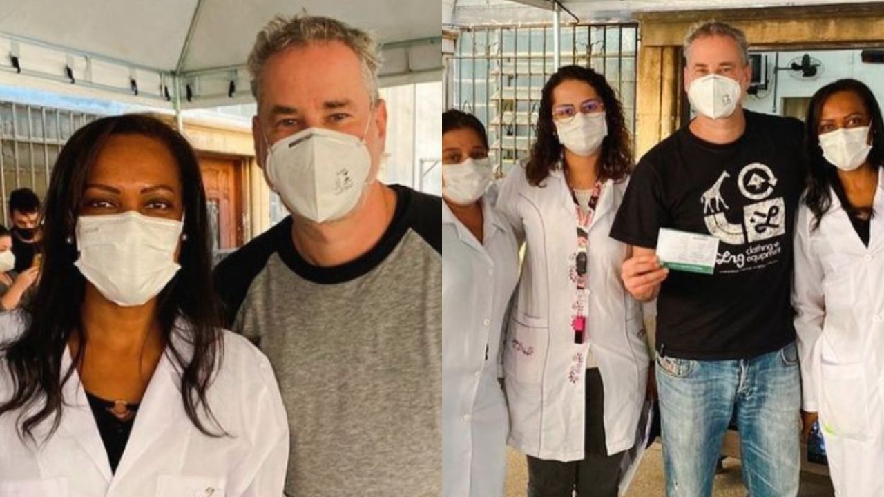 Após perder pai para Covid-19, Dan Stulbach é vacinado e exalta profissionais da saúde: “Parabéns pelo trabalho”