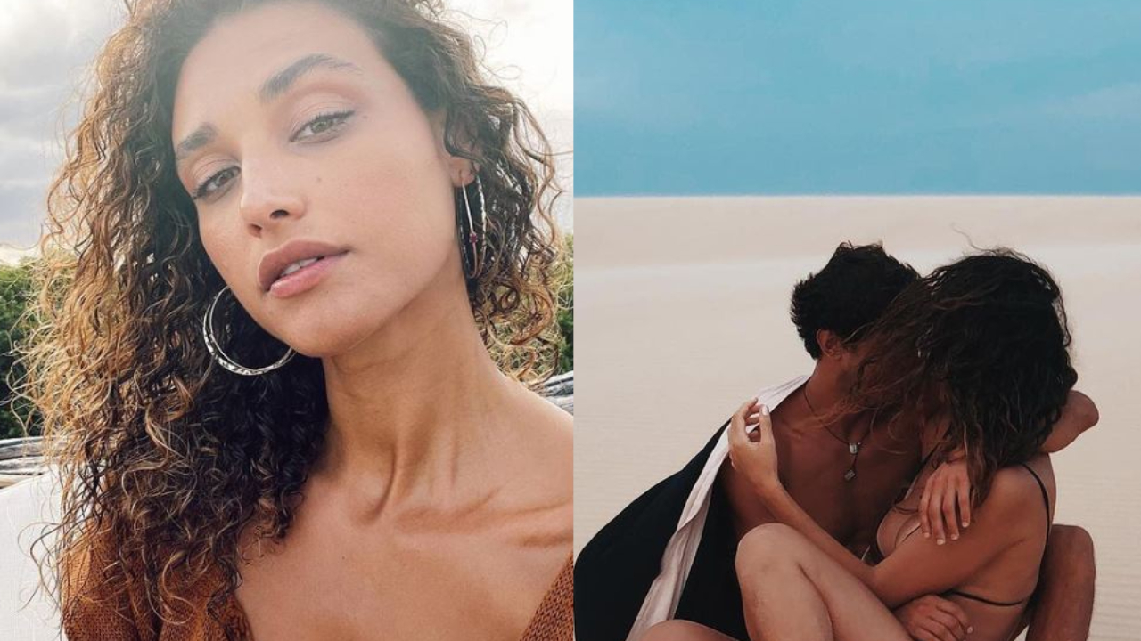 Assumiu? Débora Nascimento posa nos braços de modelo bonitão em clima de romance e empolga fãs