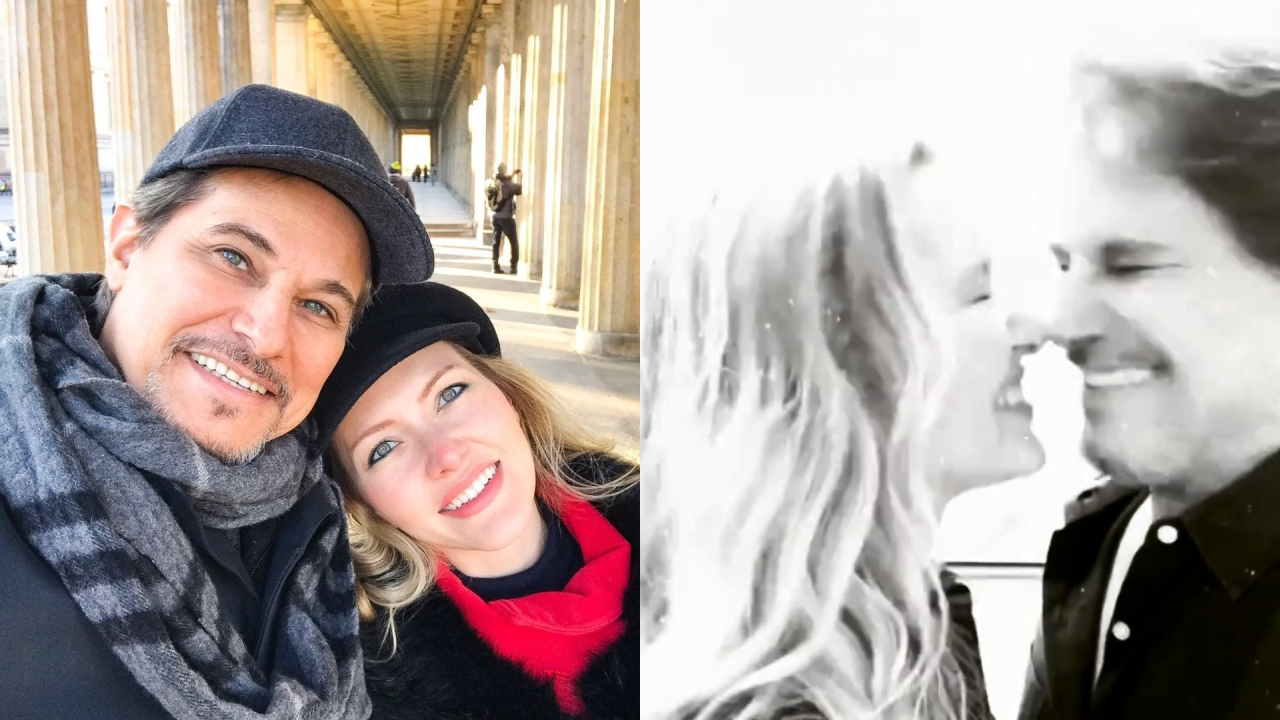 Edson Celulari surge em momento de romance com a esposa, Karin Roepke, e se derrete: ”Namoro de cinema”