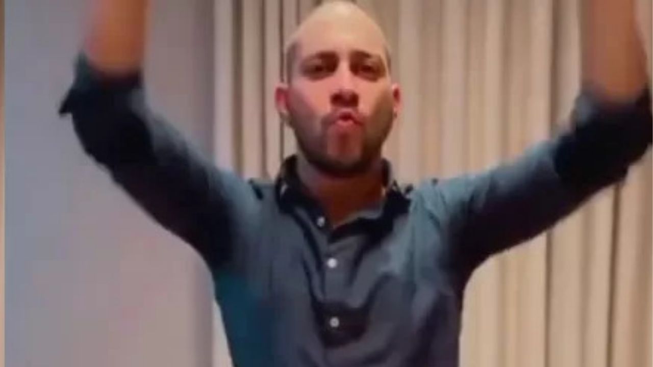 Soltinho, ex-BBB Caio Afiune se joga na dança e rebola ao som de Britney Spears: “Querem dancinha?”