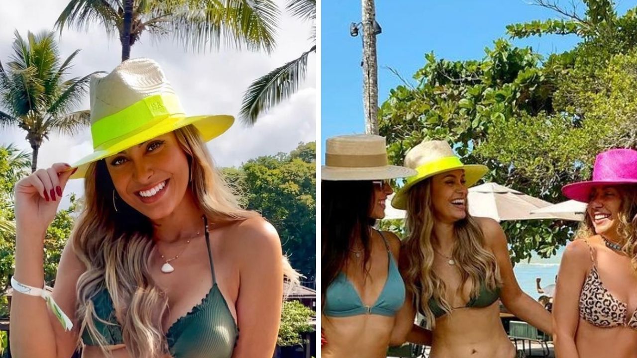 Após cirurgias estéticas, ex-BBB Sarah Andrade curte fim de semana com amigas na Bahia: “Brindando a vida”