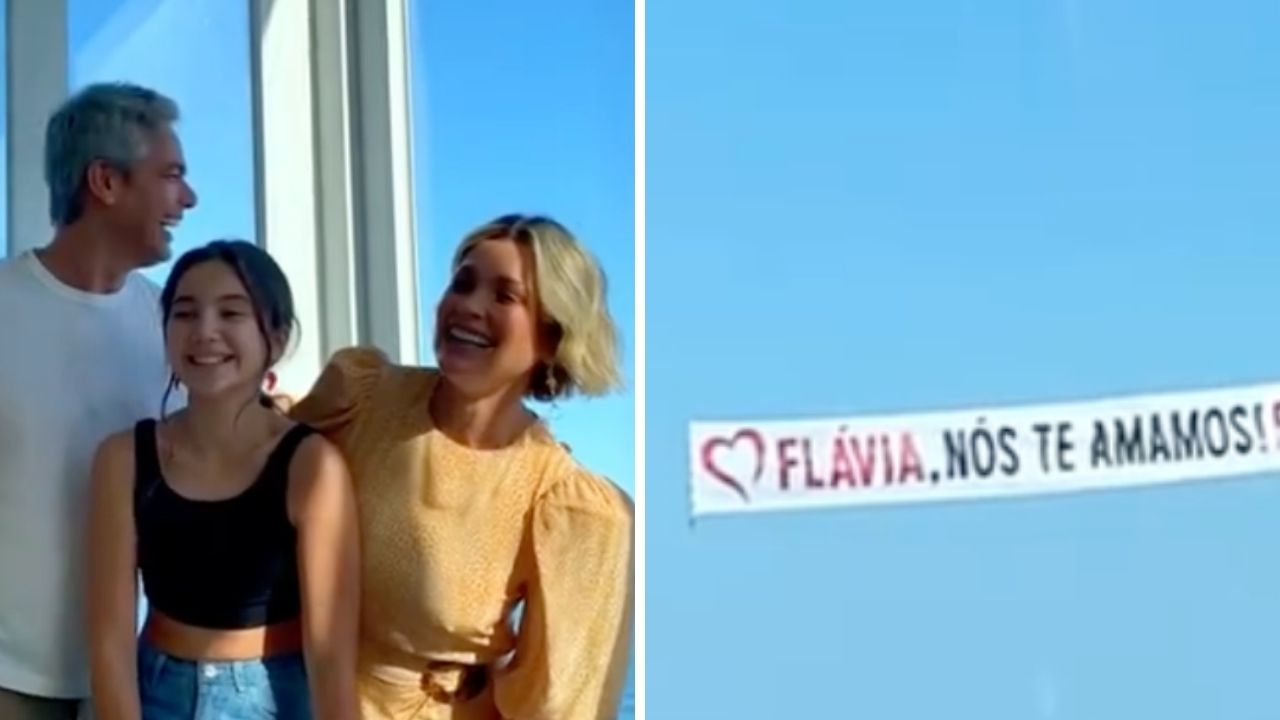 Otaviano Costa contrata avião para homenagear Flávia Alessandra em seu aniversário: “Inesquecível”