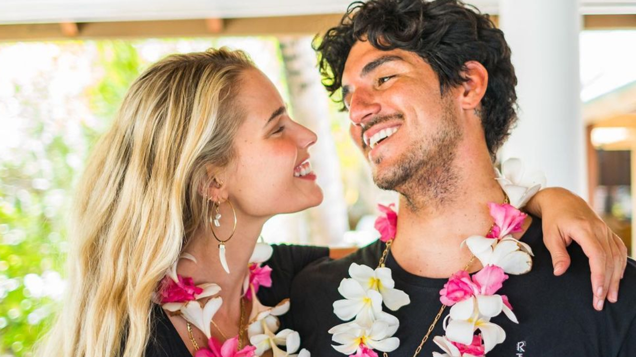 Após brigas na família, Gabriel Medina exalta Yasmin Brunet em seu aniversário: “Feliz ao seu lado”