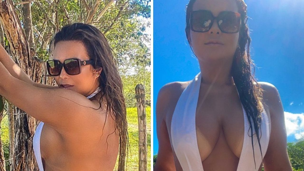 Geisy Arruda elege maiô cavadíssimo e deixa virilha exposta em cliques ousados: “Linda e sedutora”