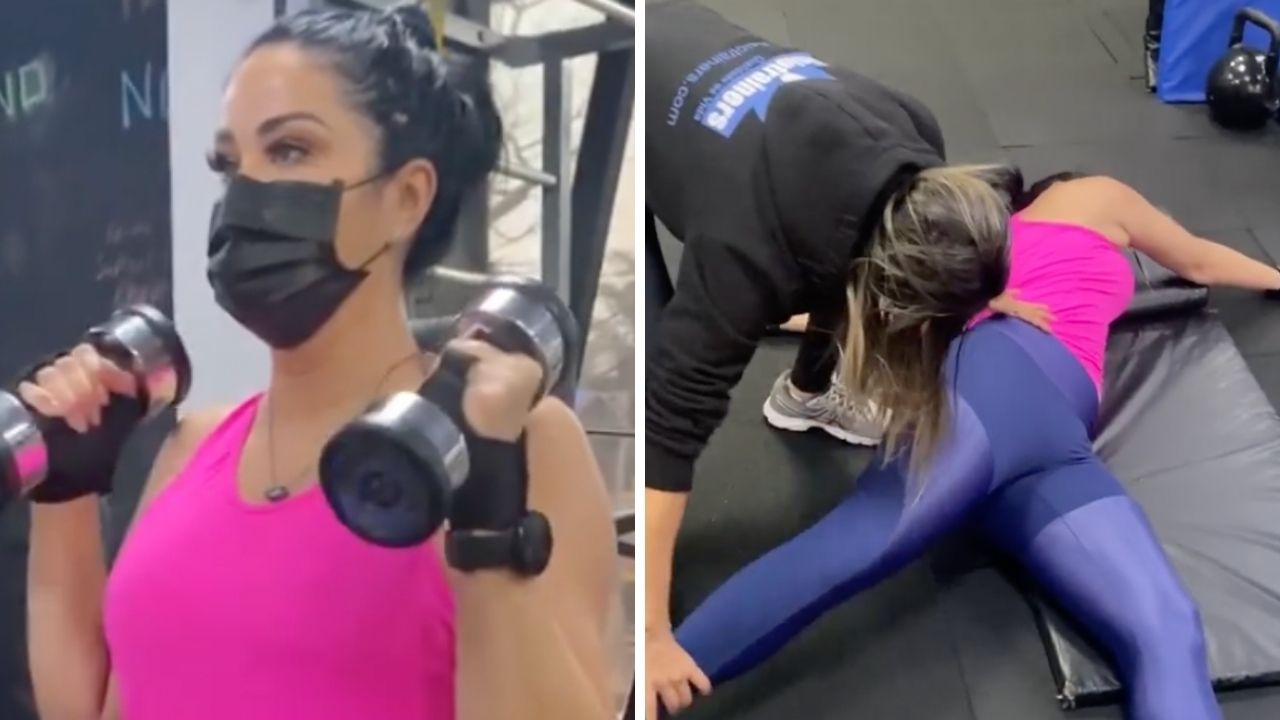 Aos 41 anos, Helen Ganzarolli treina de regatinha e legging e exibe corpo torneado: “Estou animada”