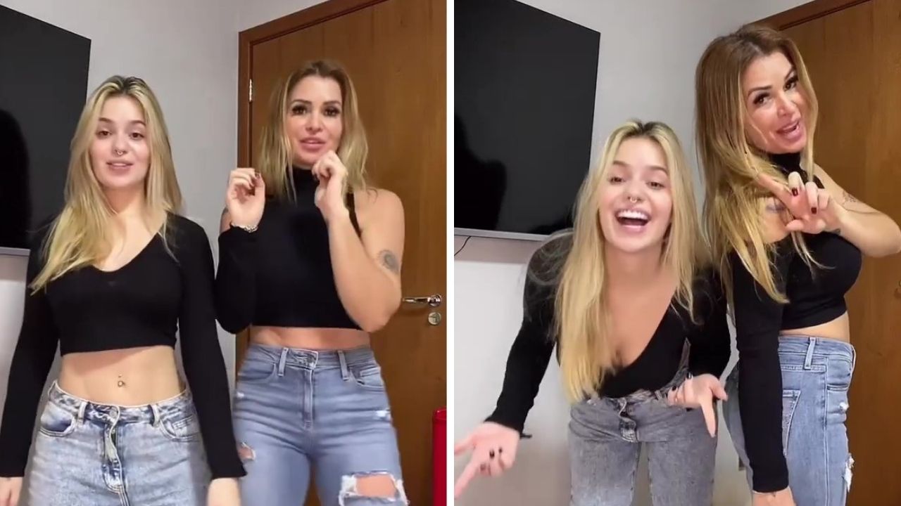 Irmãs? Ex-BBB Viih Tube grava vídeo dançando com a mãe e jovialidade impressiona: “Tá solteira?”