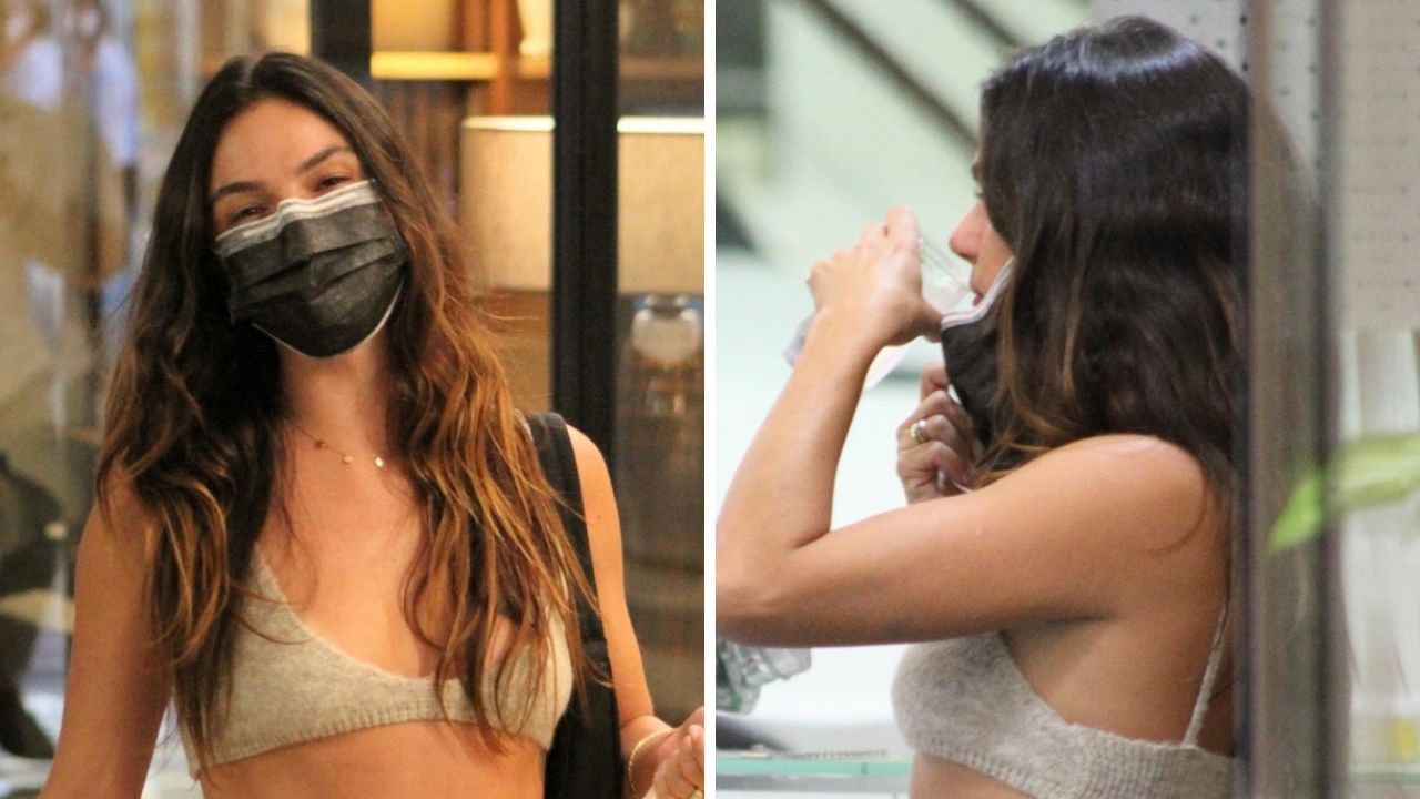 Com look ousado, Isis Valverde é flagrada passeando com o filho em shopping e beleza do pequeno impressiona