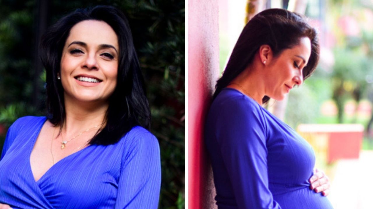 Vai nascer! Aos 40 anos, Izabella Camargo abre sua casa e posa para fotos exibindo o barrigão de grávida