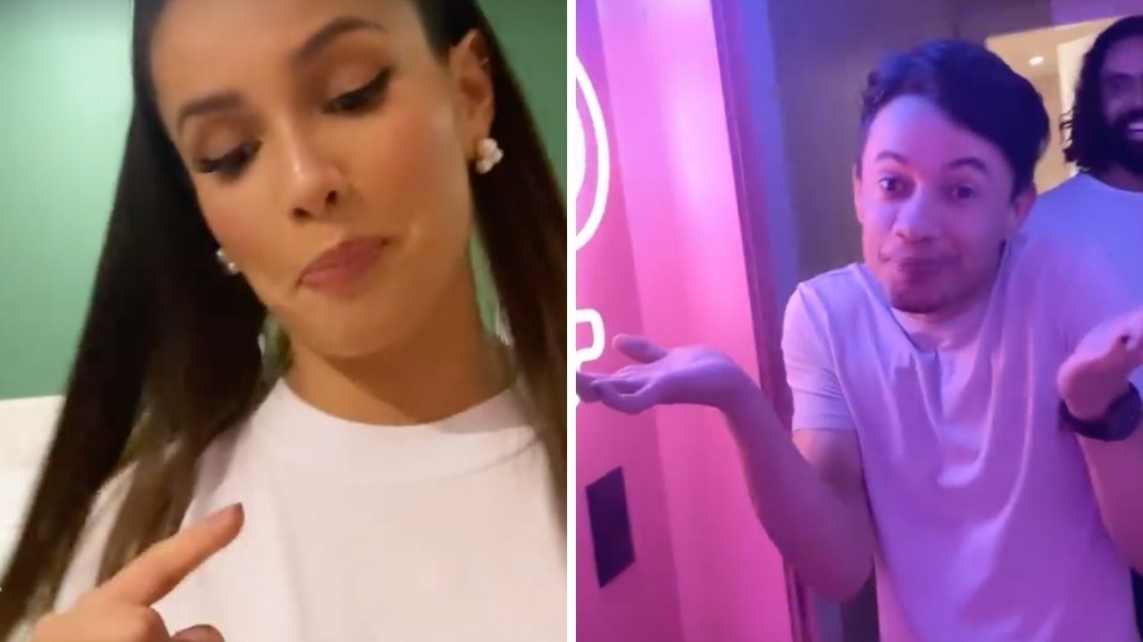 Anitta volta para casa e se diverte ao encontrar a família de Juliette em seu quarto: “Botou até o irmão aqui”